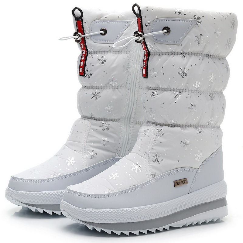 winter northeast snow boots women's high-top cotton boots winter thickened waterproof non-slip plus velvet large size foreign trade cotton shoes thickened undefined