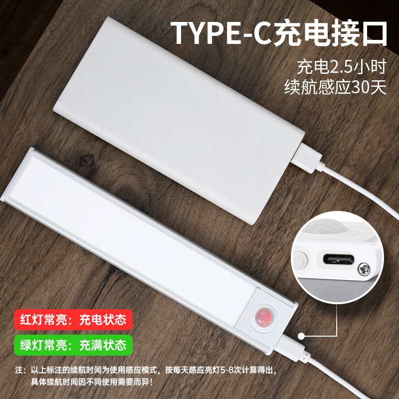 ultra-thin smart led infrared sensor lamp rechargeable long magnetic self-adhesive wine cabinet wardrobe and cabinet light bar light strip Application Scenario