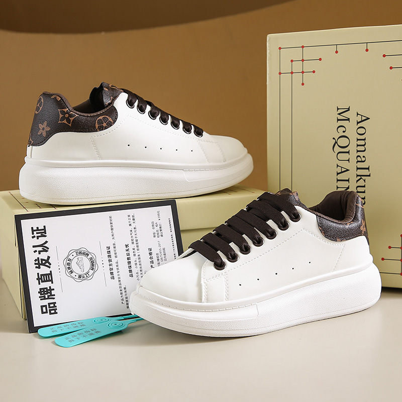 maxi white shoes korean style sneakers women's 2024 new shoes casual versatile sneakers couple style platform shoes undefined