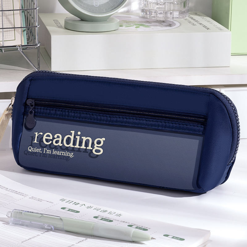 kabaxiong visual transparent pencil case good-looking ins style stationery case large capacity large opening stationery box elementary school students full figure