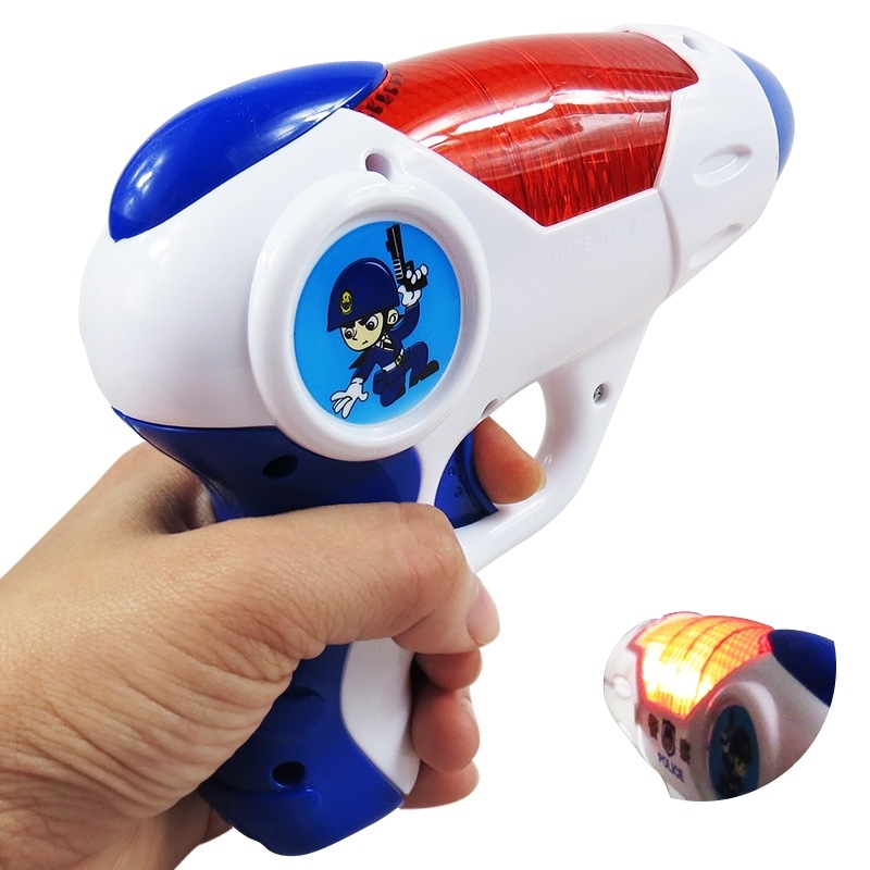 children's toy acousto-optic gun electric projection gun boys and girls cartoon small pistol simulation police voice small pistol Specification drawing