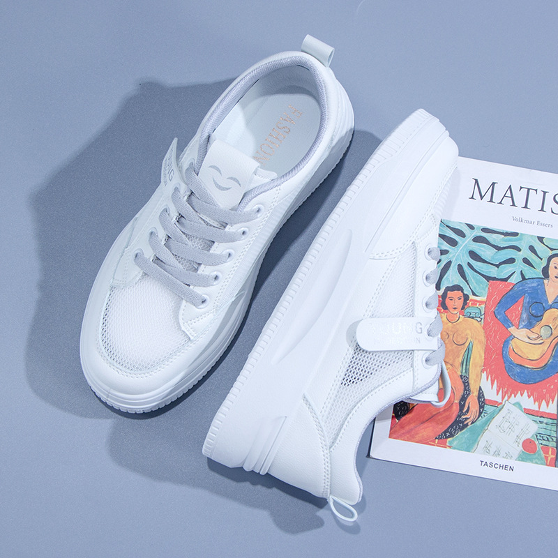 white shoes for women 2025 women's new shoes for spring summer students all-match flat spring and autumn best-selling sports korean style board shoes undefined