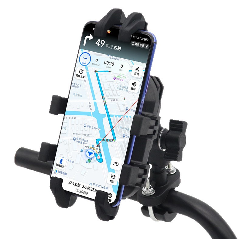 Motorcycle mobile phone navigation stand, electric bike eight-claw rotating riding stand, food delivery rider vehicle-mounted shock absorption stand pic 7