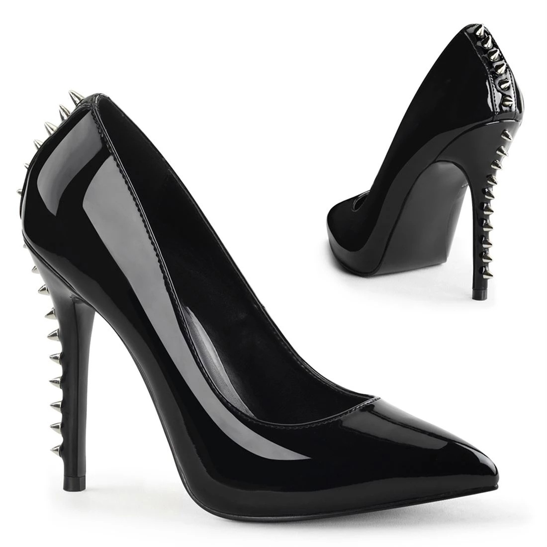 13cm high heels rivet decorative heel decorative stiletto elegant professional high heel all-matching women's shoes for work Item Picture