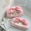 japanese ins plush lamb piano pencil case girl cute large capacity cartoon stationery bag good-looking cosmetic bag details Picture