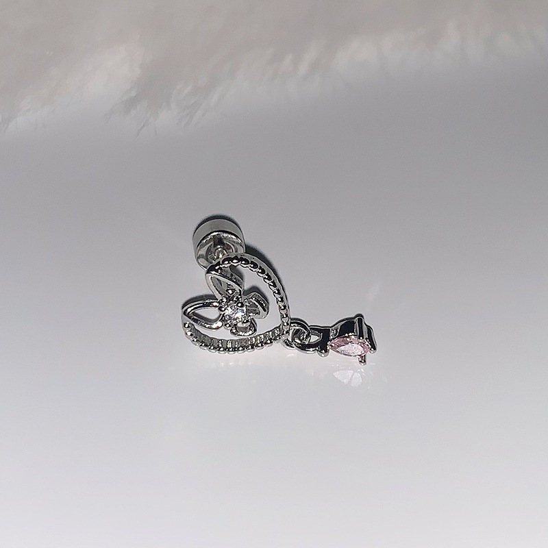 pendant series collection ear bone stud titanium steel screw stud earrings female ear-caring ear ear bone pin earrings full figure