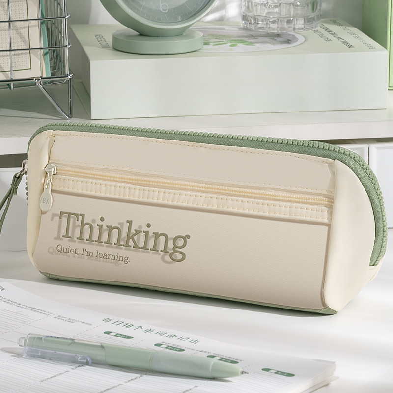 kabaxiong visual transparent pencil case good-looking ins style stationery case large capacity large opening stationery box elementary school students Specification drawing