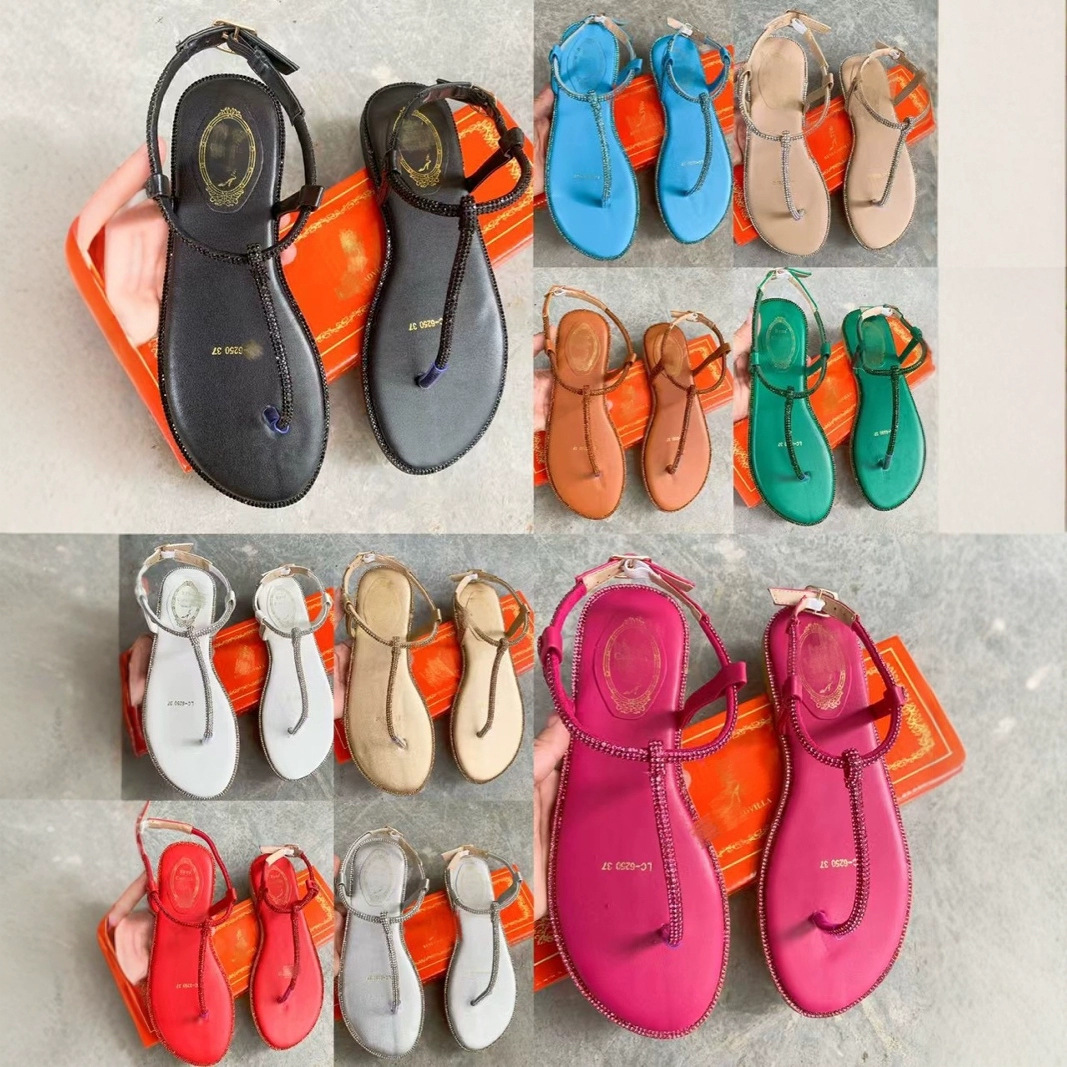 cross-border african popular women's rc rhinestone sandals outer wear flip-flops womensandals comfortable all-match full figure