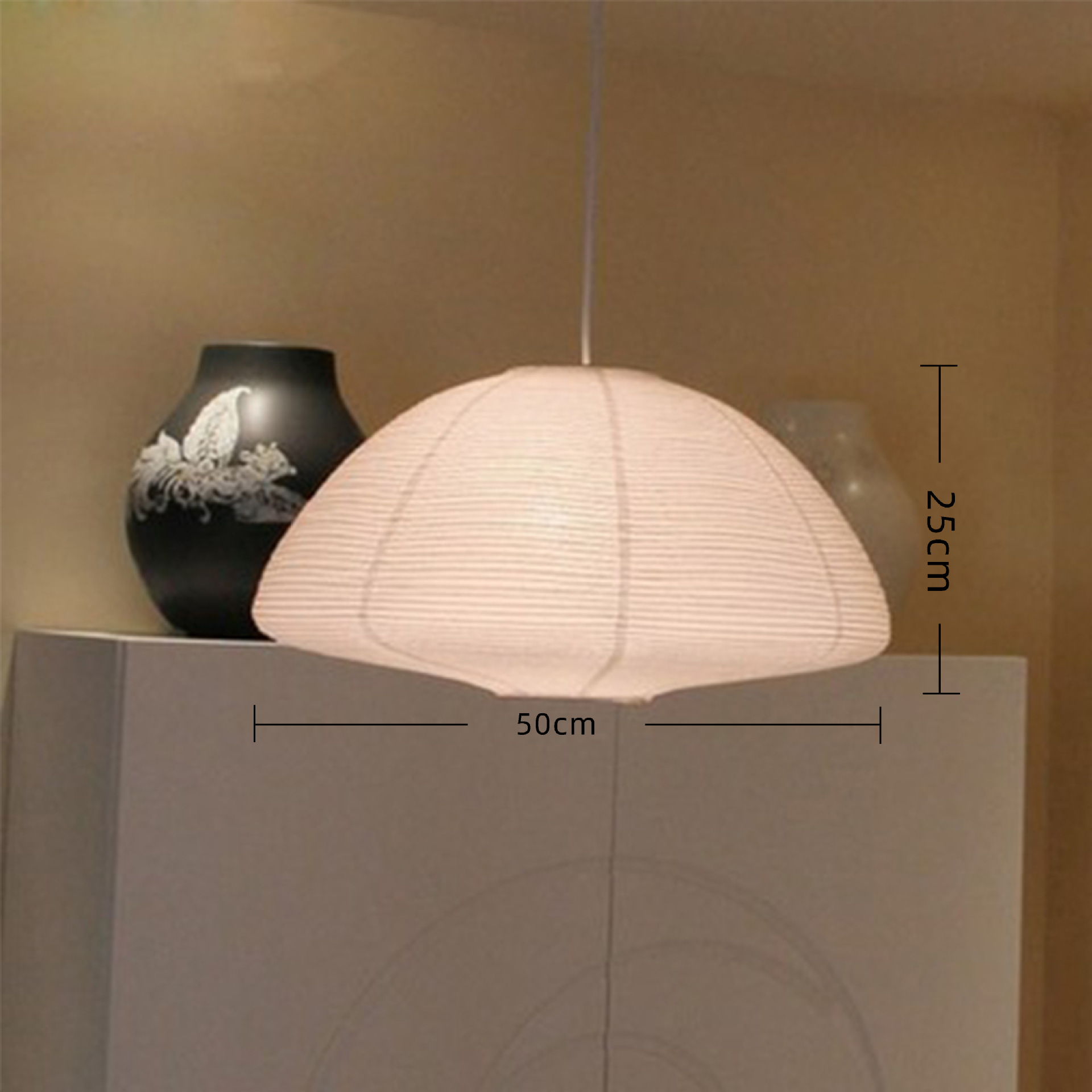 nordic chinese lantern ball restaurant japanese style lantern creative lampshade silent wind noguyong decorative chandelier Item Picture