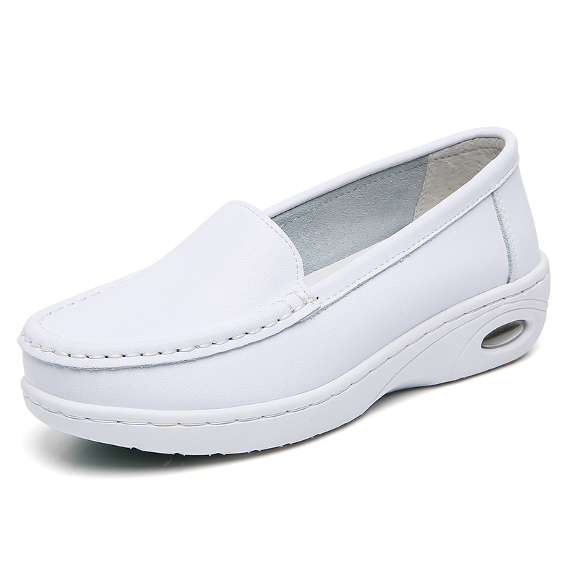 new cushion nurse shoes women's hospital work shoes breathable not tired feet flat wear-resistant cotton shoes soft bottom white platform undefined