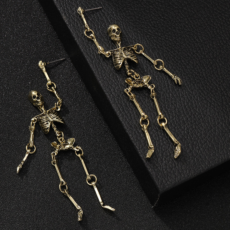 cross-border european and american halloween earrings horror funny earrings personality skull frame earrings high-profile earrings wholesale details Picture