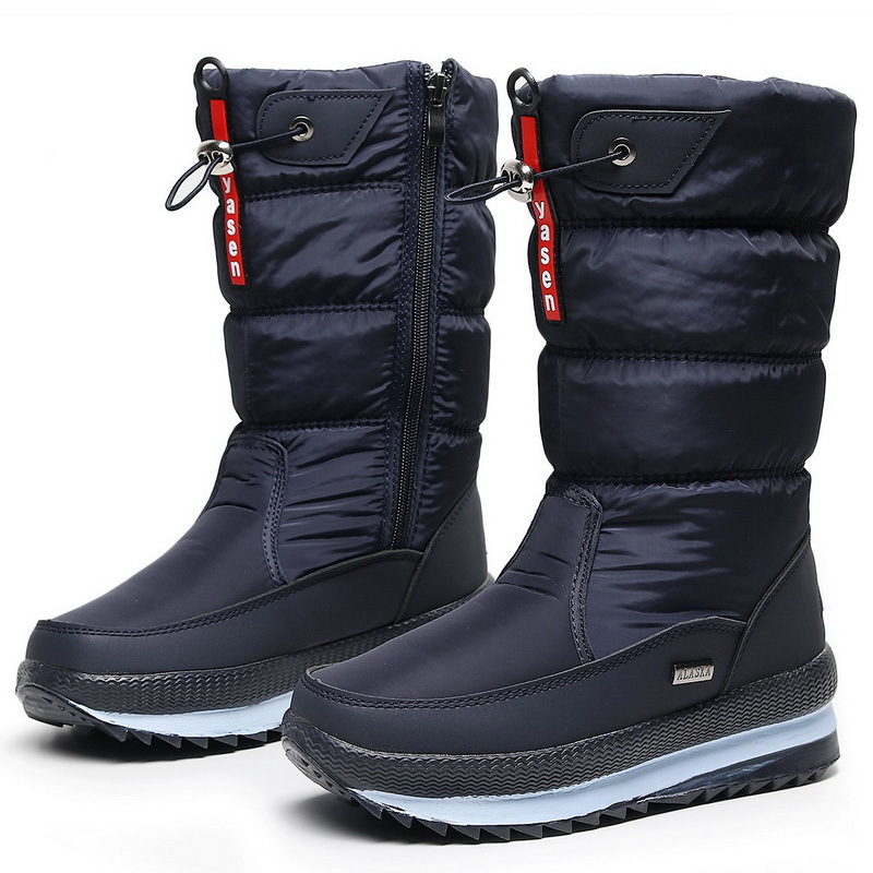 winter northeast snow boots women's high-top cotton boots winter thickened waterproof non-slip plus velvet large size foreign trade cotton shoes thickened undefined