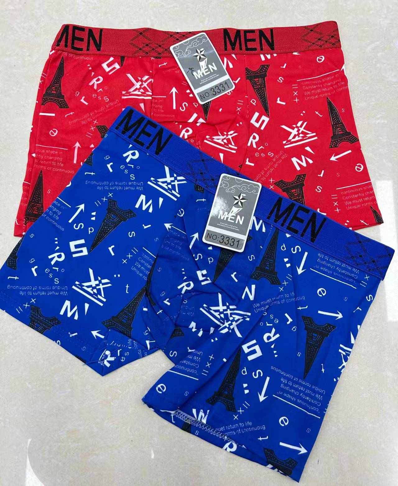 外贸非洲中东超低价男士四角内裤 平脚内裤舒适平角短裤现货超多花样可定做男士内裤详情2