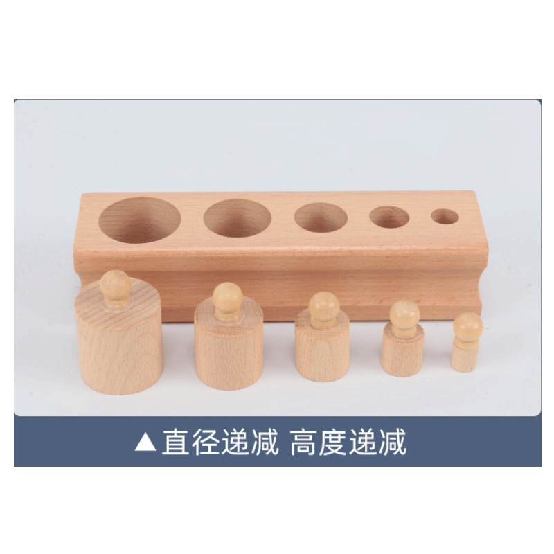 montessori montessori early education teaching aids socket cylinder kindergarten infant children educational wooden toys Specification drawing