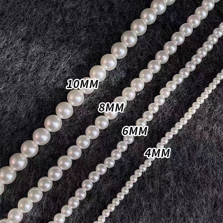 shijiaao white magnetic buckle perfect circle pearl necklace female fashion socialite necklace temperament design high-grade clavicle chain Application Scenario