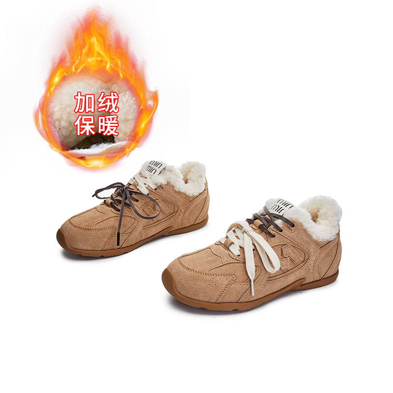 new wool cortez women's 2025 autumn and winter flat sports german training shoes casual fleece-lined women's shoes versatile shoes women's Application Scenario