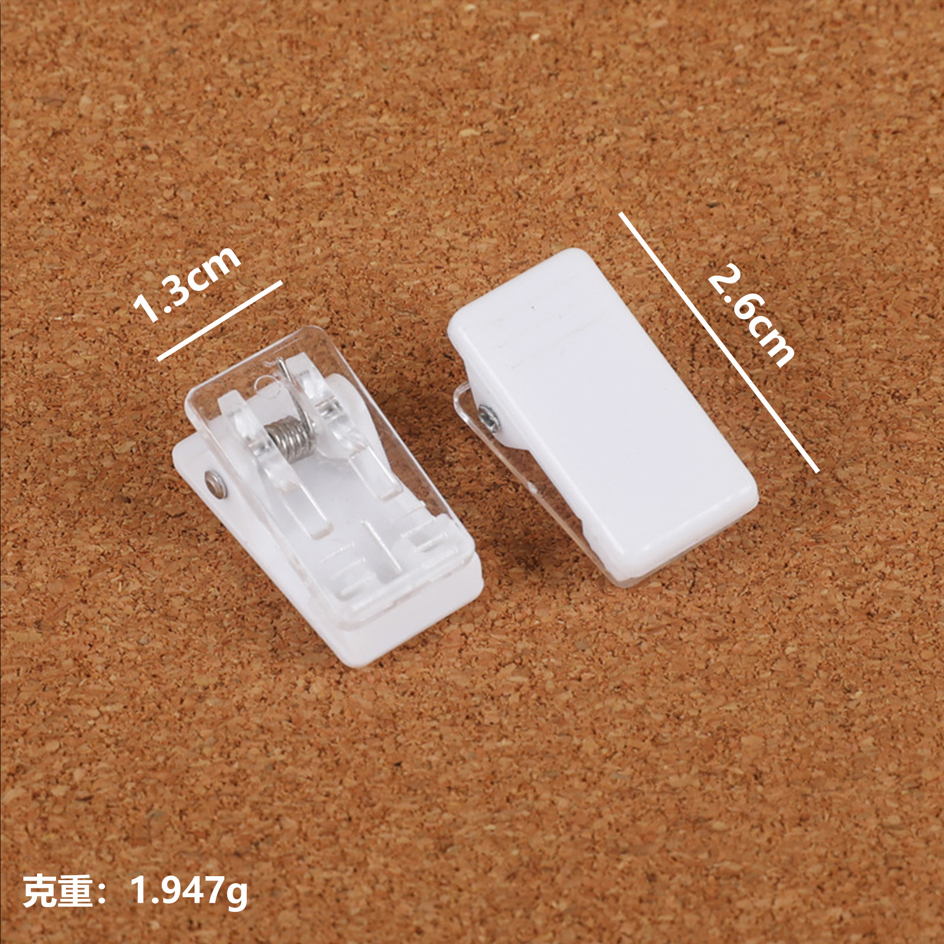 acrylic clip stationery accessories plastic clip transparent little clip adhesive file butt clip account pp clip diy Specification drawing