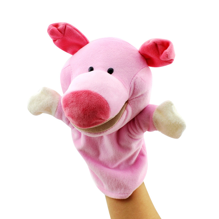 open mouth cartoon animal plush hand puppet parent-child toy mouth can move a variety of styles cross-border spot mixed batch Item Picture