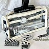 transparent chessboard grid pencil case stationery case good-looking large capacity simple 61 small gift student stationery bag stationery case japanese style Item Picture