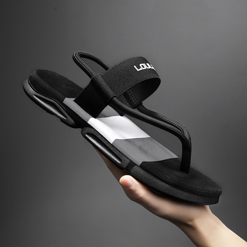 lu lu'an summer new men's sandals dual-use outdoor casual beach shoes men's foreign trade slippers men's platform non-slip details Picture