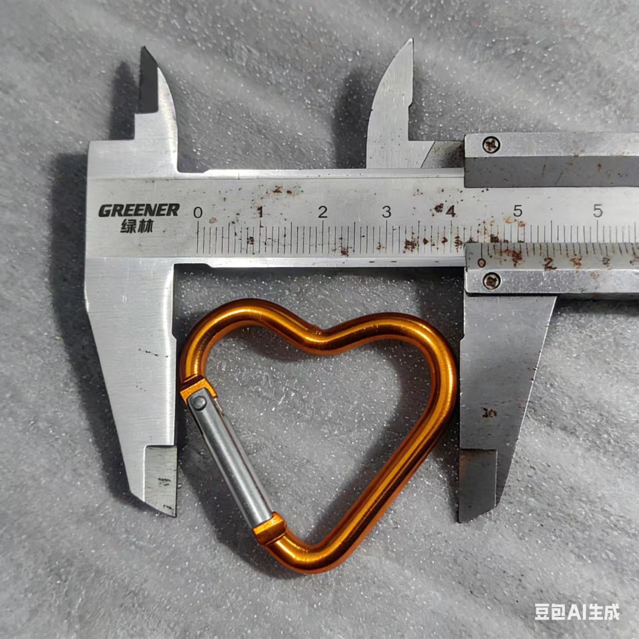 铝合金彩色爱心登山扣桃心箱包玩具挂扣心形登山扣心型挂钩钥匙扣配件详情图2