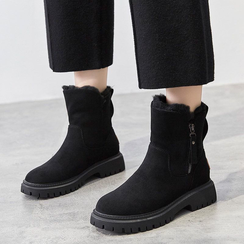 snow boots for women 2023 winter new fleece-lined women's shoes snow boots aliexpress thick cotton shoes northeast female boots undefined