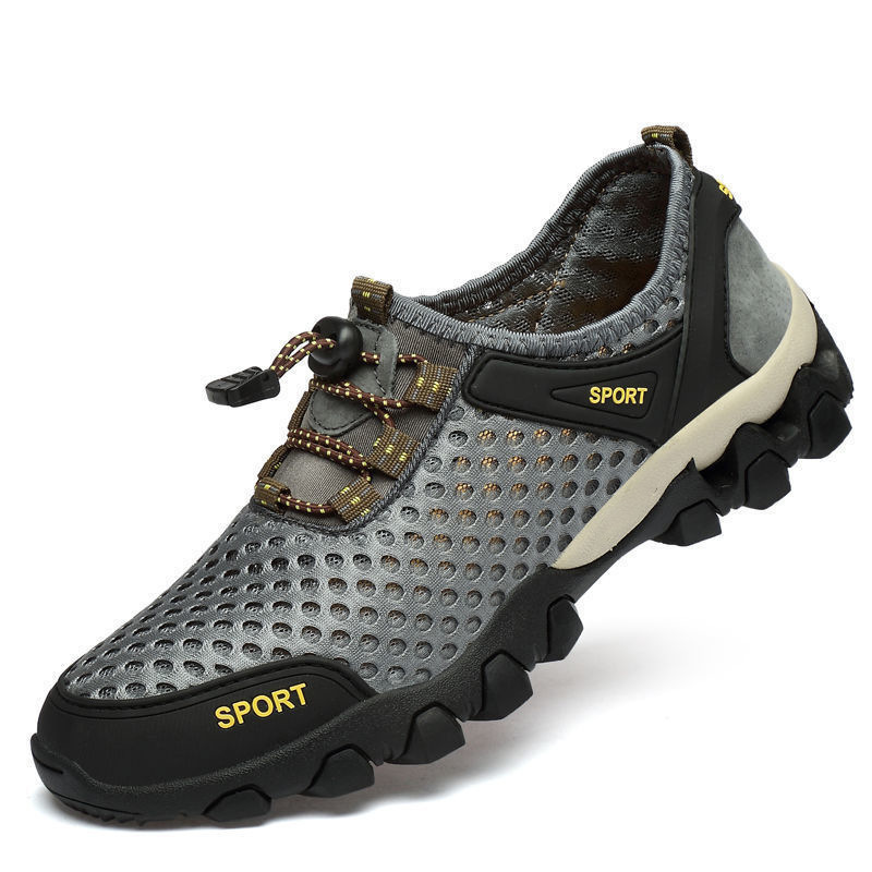 new outdoor wading shoes summer men's sandals korean fashion hiking shoes breathable mesh surface temu delivery full figure