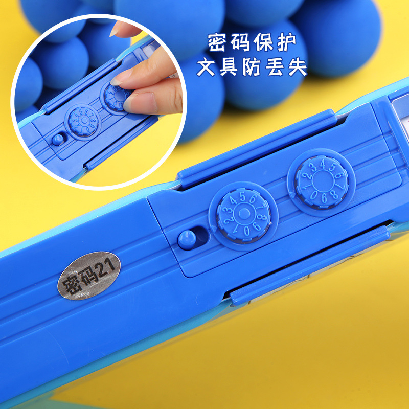 sanrio stationery box password lock multifunctional large capacity pencil case boys and girls primary school students clow m double layer Specification drawing