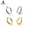 2025 new year streamer series rippling ear ring niche french style female simple bracelet earrings earrings light luxury all-match Item Picture