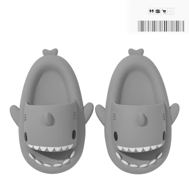 thick-soled shark couple slippers women's slip-on slippers men's indoor and outdoor funny home cute cartoon sandals fashion undefined