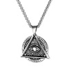retro dark devil's eye stainless steel necklace female niche design punk accessories ins hip hop cold details Picture