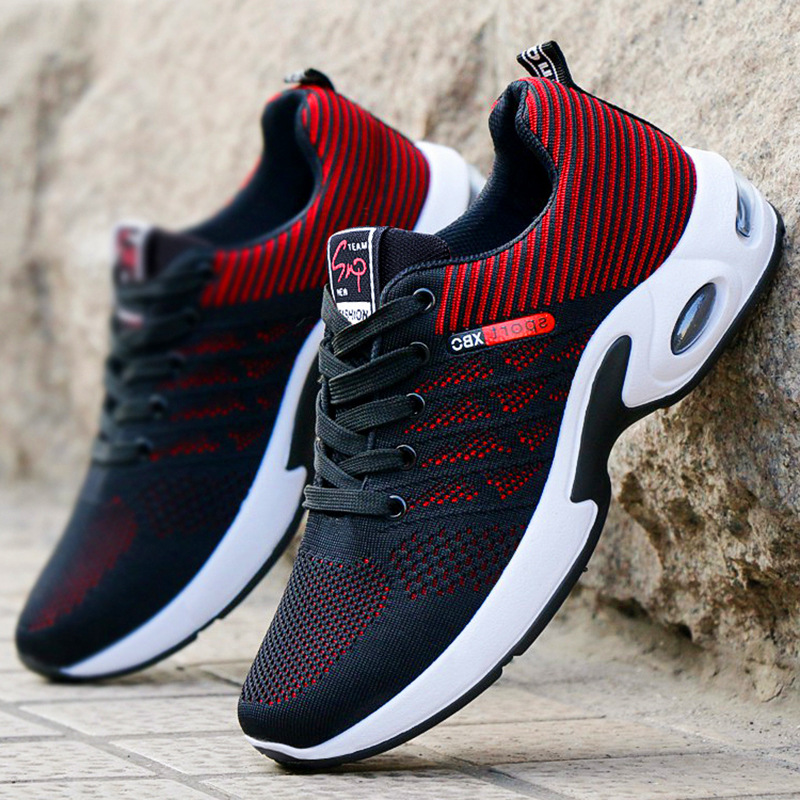 shoes men's cross-border european and american plus size men's shoes sports shoes temu flying woven breathable casual shoes trendy all-matching air cushion shoes full figure