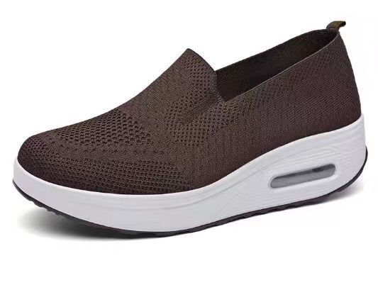 women's sneakers cross-border foreign trade 2025 new platform air cushion casual shoes mesh slip-on increased walking shoes women undefined