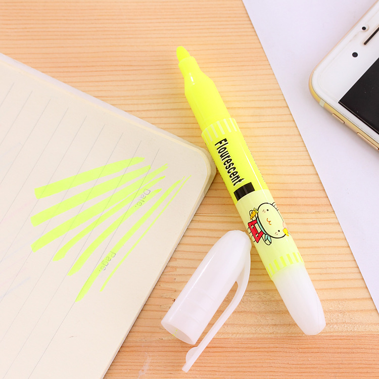 factory direct sales korean stationery rabbit fluorescent pen marking pen color marker school supplies small wholesale prizes full figure