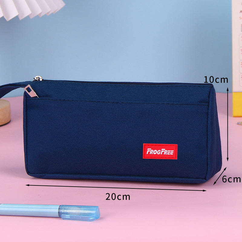 large capacity simple pencil case stationery box ins style elementary students' pencil bag make logo for primary and secondary school students stationery case details Picture