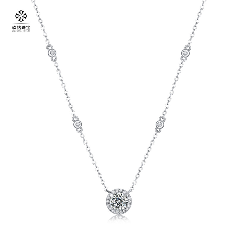 925 silver star pendant fashion short necklace non-fading internet celebrity hot sale moissanite necklace twin advanced Specification drawing