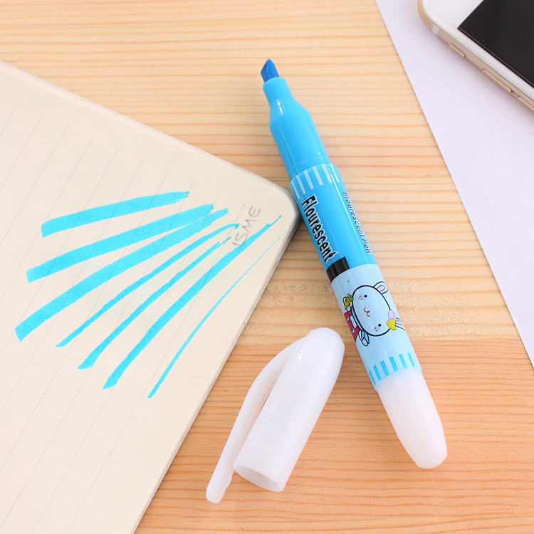 factory direct sales korean stationery rabbit fluorescent pen marking pen color marker school supplies small wholesale prizes Item Picture