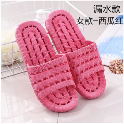 factory direct sales wholesale bathroom bath slippers men's indoor non-slip plastic hotel slippers women's summer full figure