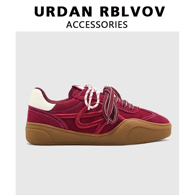caramel german training shoes 2025 spring new embroidered board shoes female students undefined