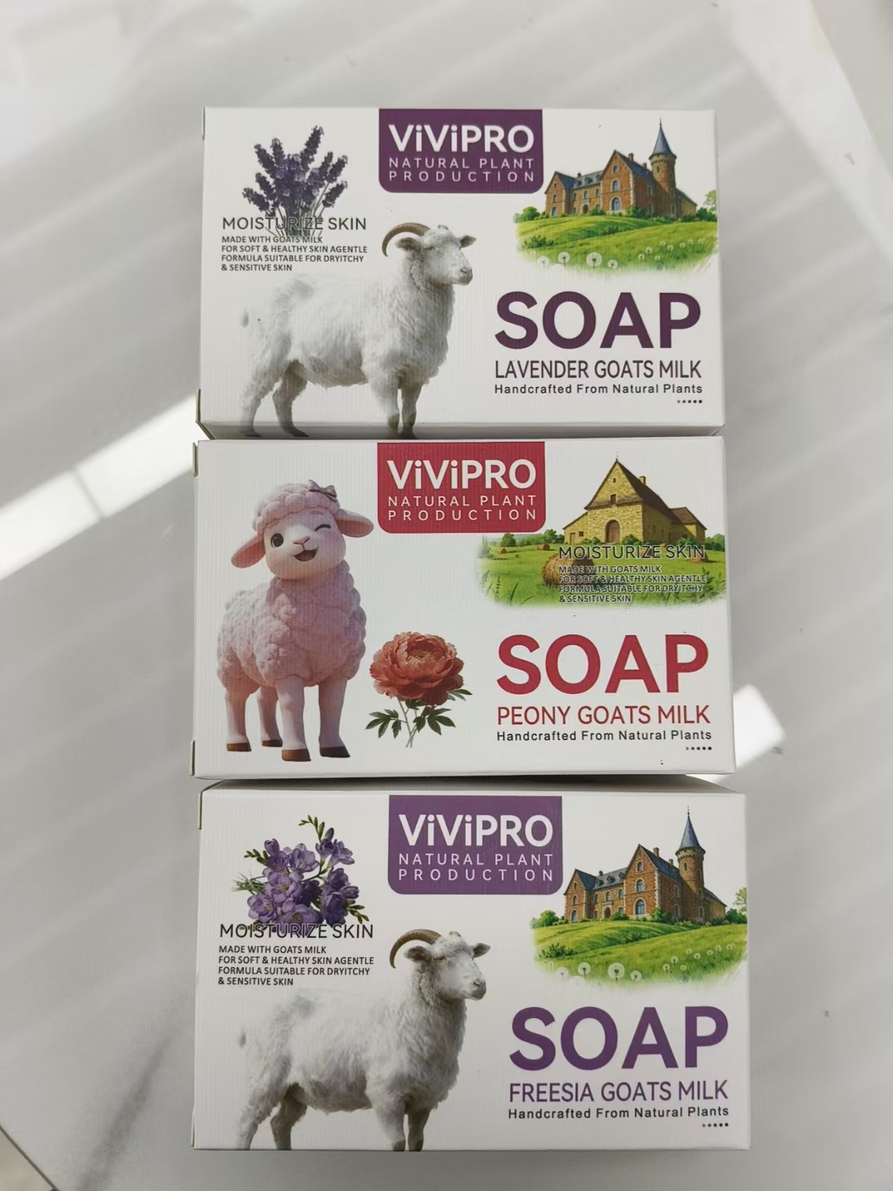 maxi limpio200g Goat Milk Soap Matcha Papaya Rose Freesia Honey Face Soap Bath Soap details Picture
