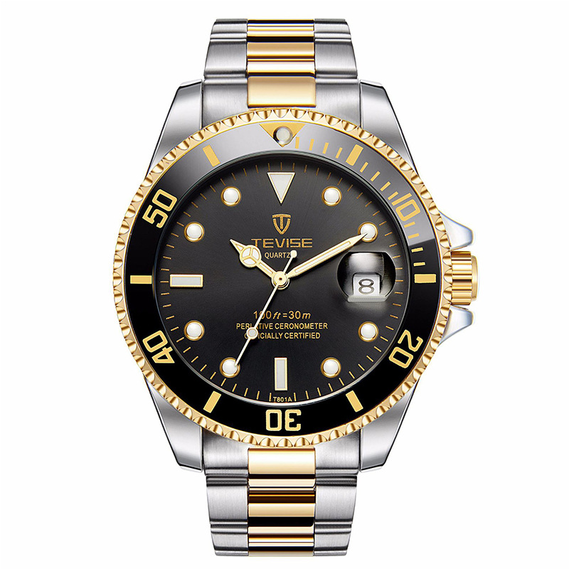 swiss tevise men's watch water ghost quartz watch waterproof class ii e-commerce famous watch men's watch Application Scenario