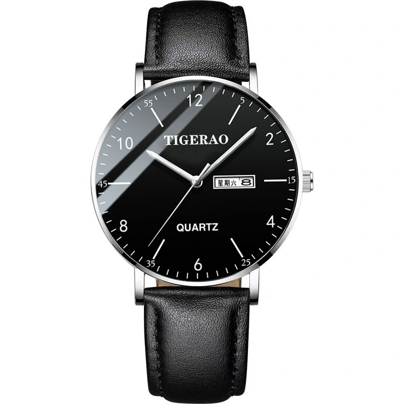 tiktok watch men's waterproof double calendar trendy starry sky non-mechanical watch quartz watch luminous new wholesale cross-border Specification drawing