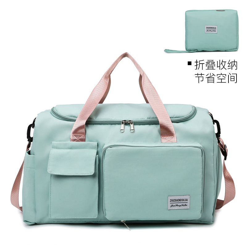 portable travel bag large capacity luggage bag dry wet separation gym bag independent shoe warehouse folding storage maternity package bag Application Scenario