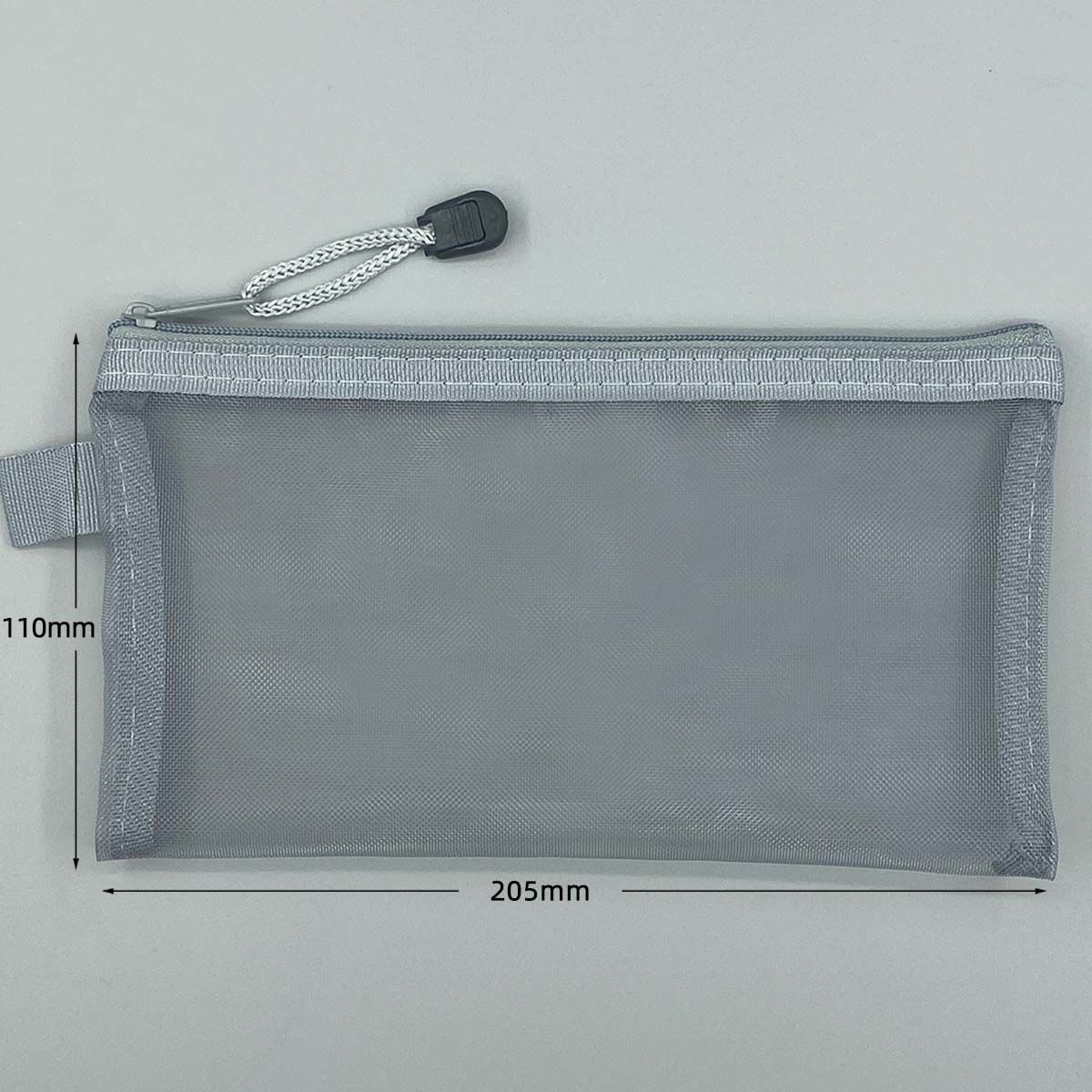 transparent mesh pencil bag large capacity zipper buggy bag student exam portable pencil bag stationery case printable details Picture