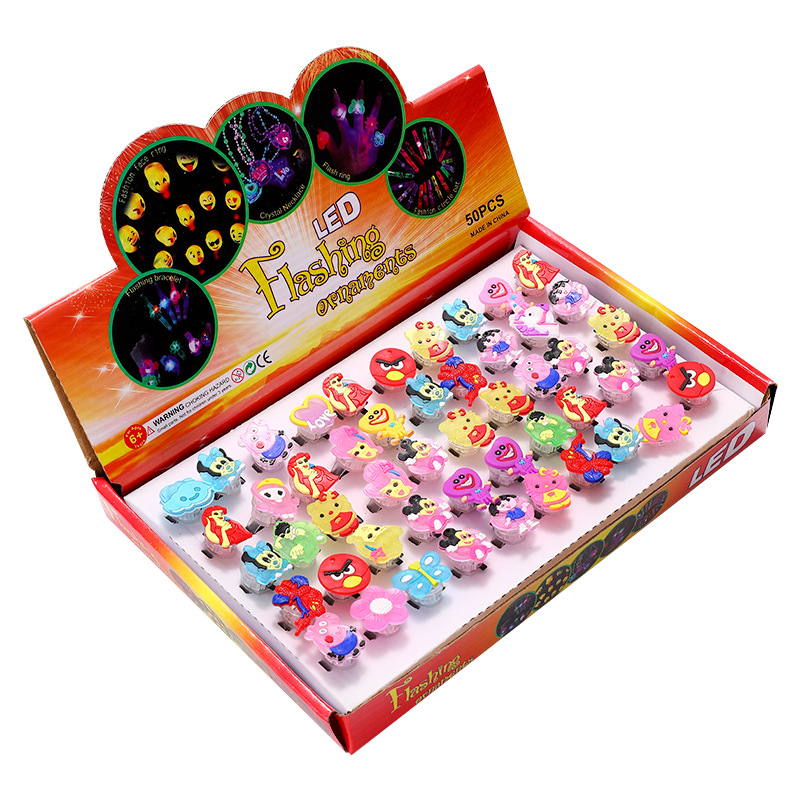 flash soft rubber ring luminous ring flashing finger light flash finger light christmas toy stall batch Item Picture