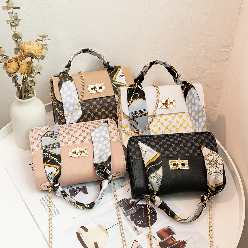 fashion handbag 2023 bags factory direct wholesale printing small square bag silk scarf chain bag crossbody bag bag full figure