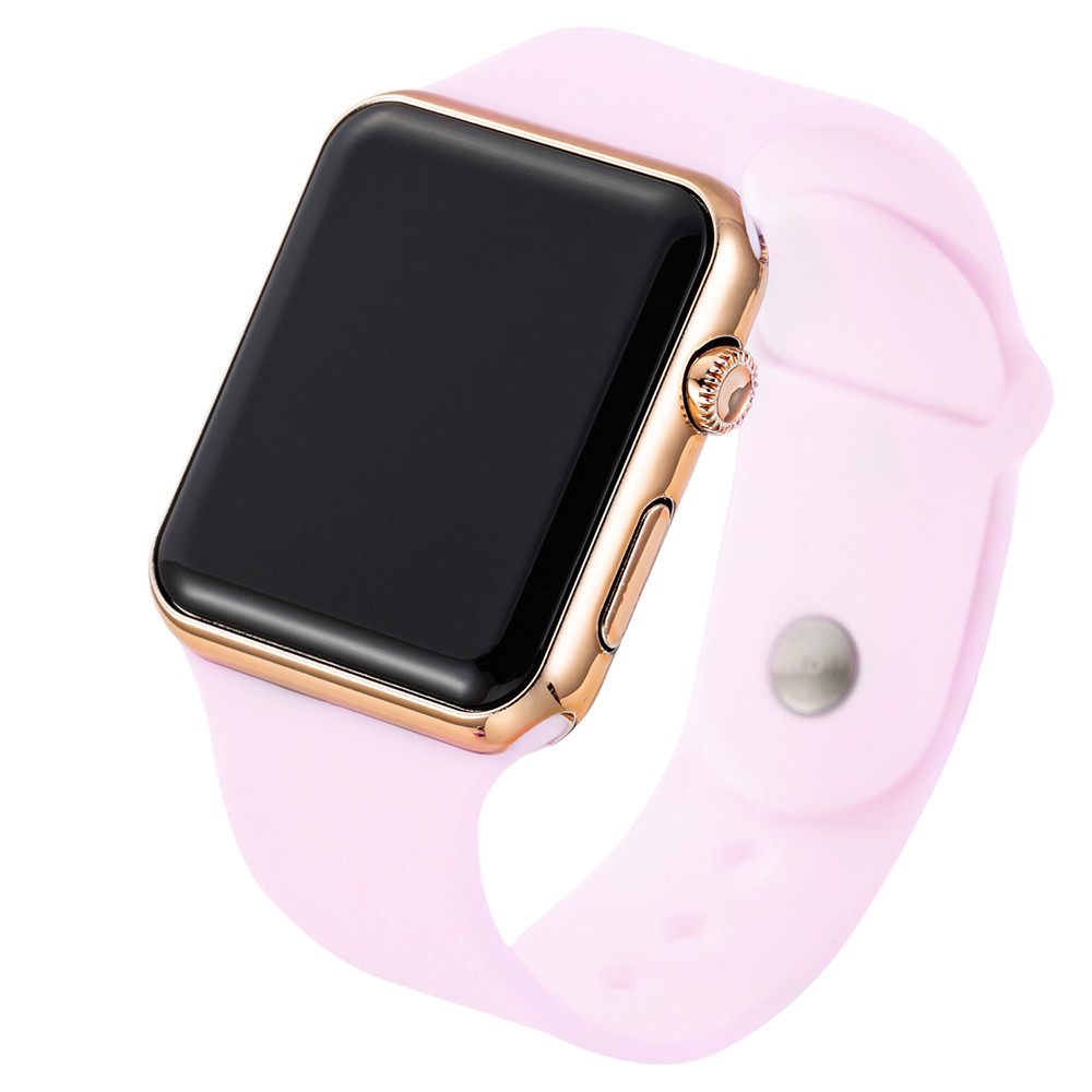 new fashion creative led square thin electronic watch sports student display screen electronic silicone watch Specification drawing