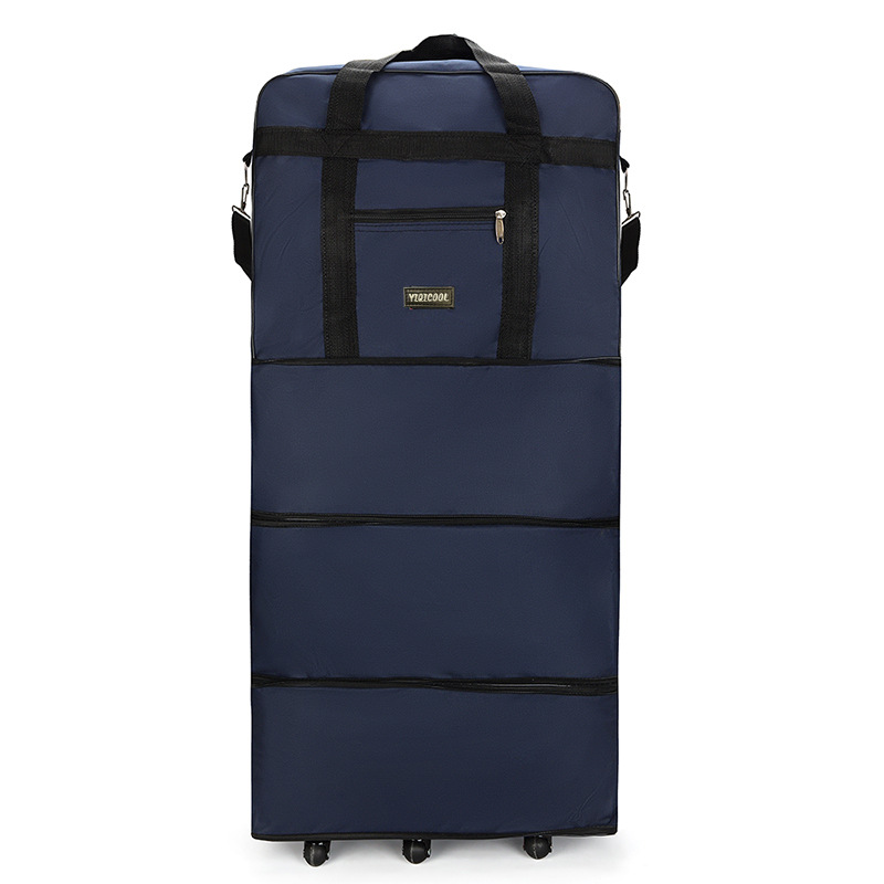 oxford cloth aviation large capacity short-distance travel bag moving wheeled buggy bag foldable and portable sports bag luggage bag full figure