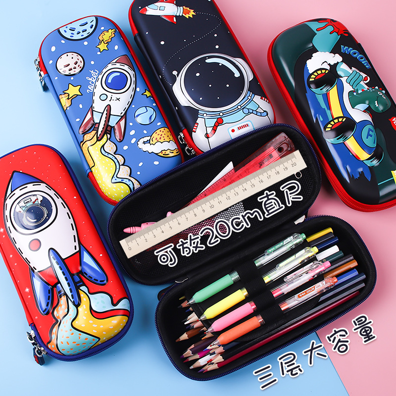cartoon 3d primary school student children's pencil case cute stationery box pueva creative pencil case korean style pencil case details Picture