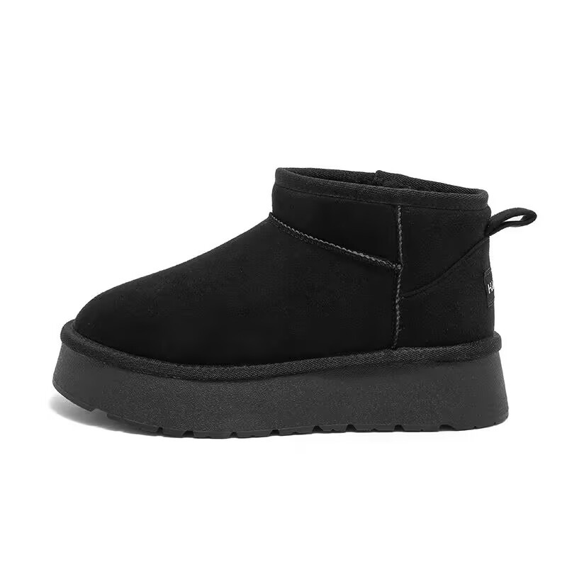 thick bottom non-slip snow boots women's new winter warm bread shoes slip-on fleece-lined thickened cotton shoes 2025 Item Picture
